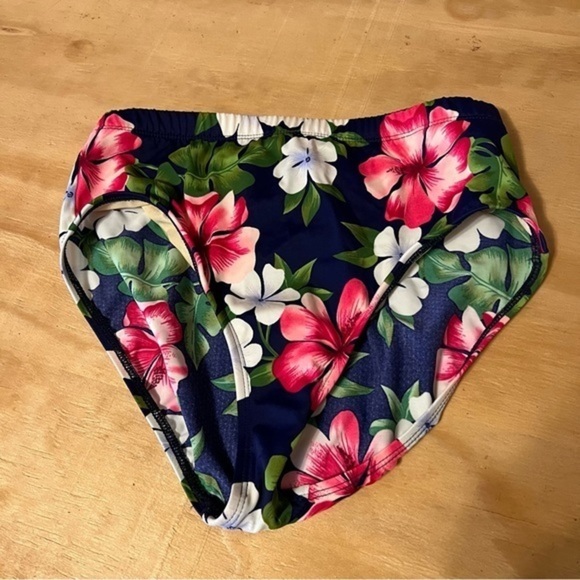 5/$25 Lands end tropical bikini bottoms 12 long - Picture 1 of 4